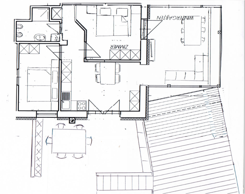 Grundriss Wohnung Südwest